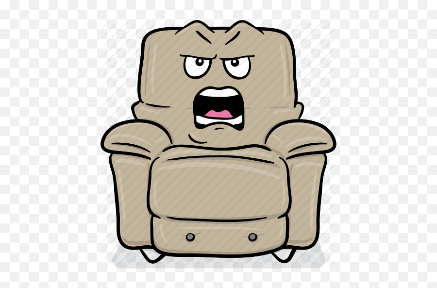 Armchair Emoji Cartoons - Chair With A Face,Arm Emoji