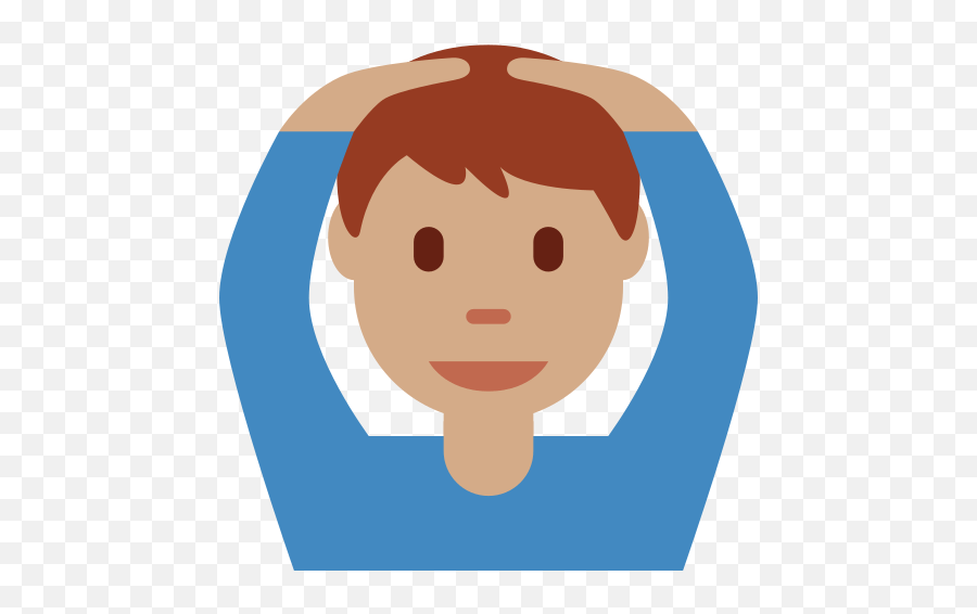 Man Gesturing Ok Emoji With Medium Skin - Hände Auf Kopf Clipart,Chin Emoji
