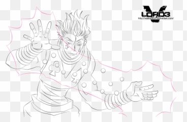 Hisoka Drawing Jajanken Transparent - Hisoka Lineart Emoji,Hisoka Emoji