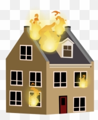 House - House On Fire Clipart Png Emoji,Fire Truck Emoji