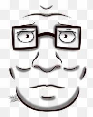 Hank Hill Drawing Cartoon - Transparent Anime Girl Face Emoji,Hank Hill Emoji
