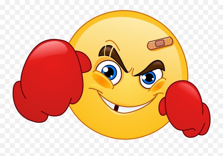 Boxing Emoji Sticker - Hero Smiley,Mirror Emoji