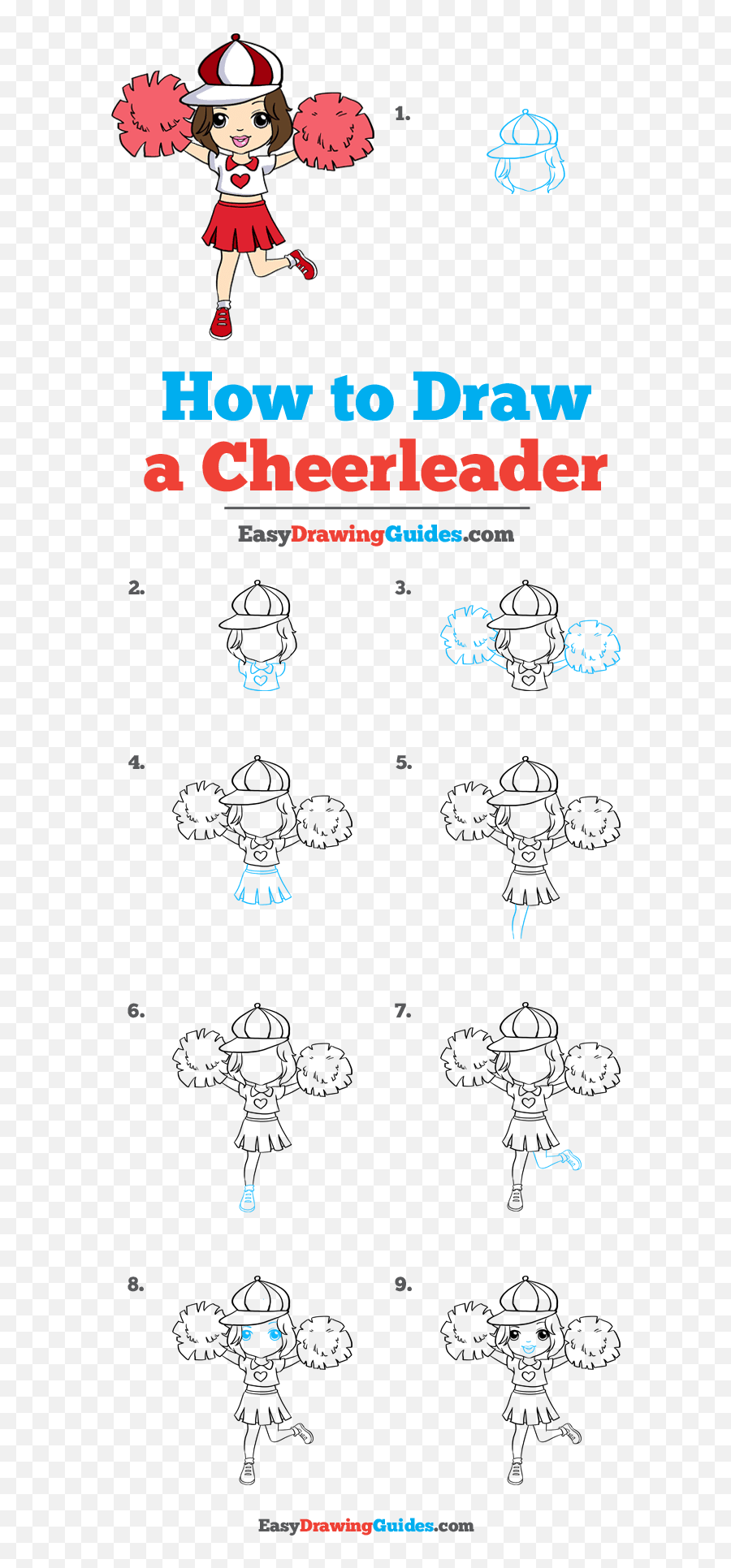 How To Draw A Cheerleader - Step By Step Snake Drawing Easy Emoji,Cheerleader Emoji