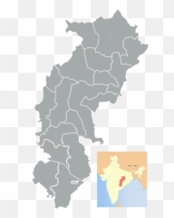 Chhatisgarh Districts Map - Map Of India Emoji,Lightning Emoji