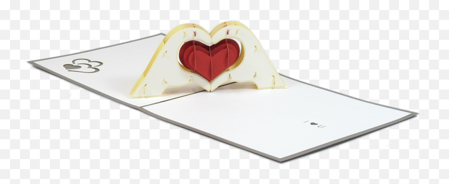 Hand Heart Love Pop Up Card - Hand Pop Up Card Emoji,Heart Hands Emoji