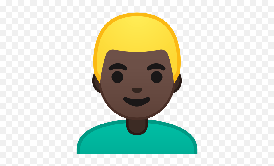 Dark Skin Tone Blond Hair - Black Colored Person Cartoon Emoji,Blonde Woman Emoji