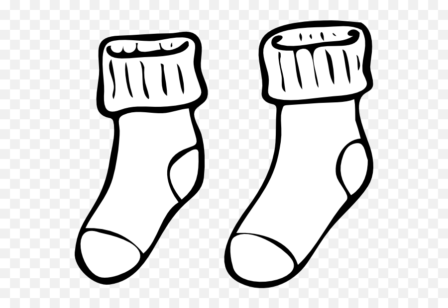 Socks Printable Transparent Png - Socks Black And White Clipart Emoji,Black Emoji Socks