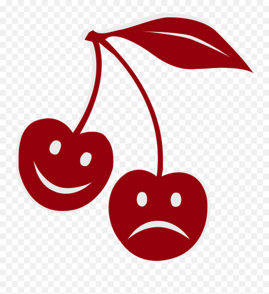 Happy Sad Cherry Feelings Emotions - Vyšnia Piešti Emoji,B Emoticon