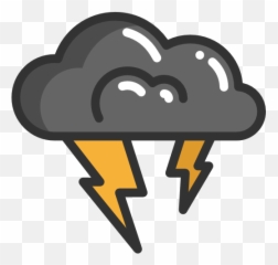 Lightning Clipart Thundercloud - Clipart Rain Emoji,Thunder Cloud Emoji ...