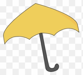 Clip Umbrellas Rain Transparent Png - Cute Yellow Clipart Emoji