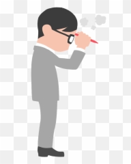 Think About Salaried Worker Businessman Annoying Business - Person Thinking Infographic Emoji,Annoyed Emoticon
