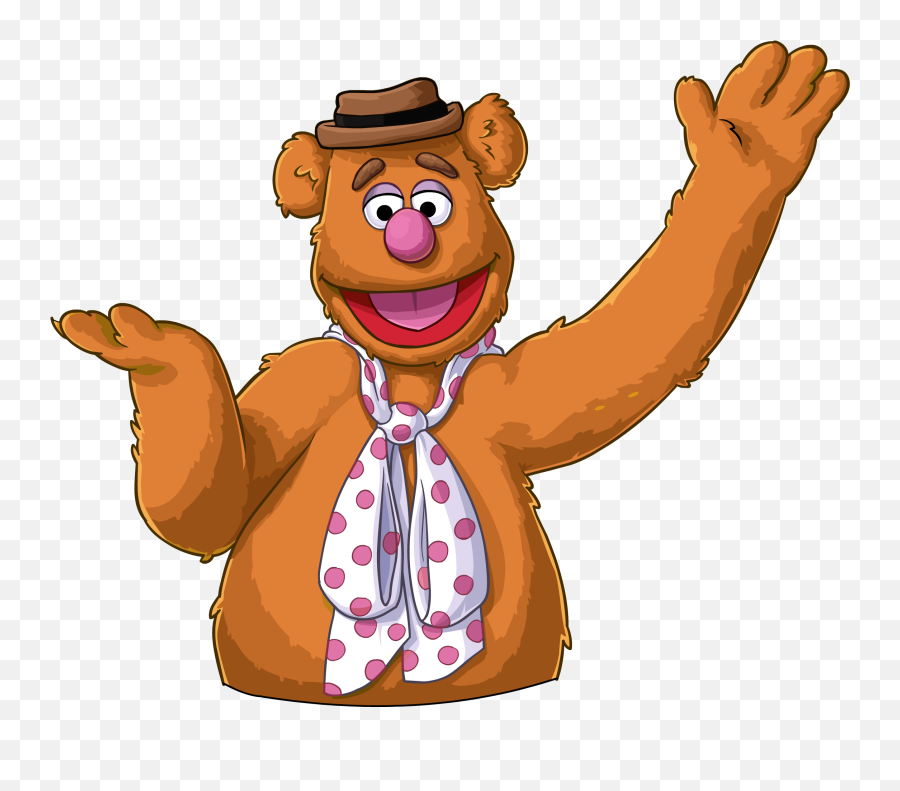 Clipart Fozzie Bear - Bear From Muppets Cartoon Emoji,Kermit Emoji