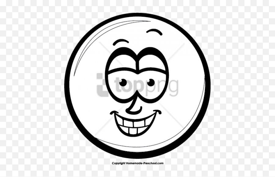 Smiley Face Line Drawing Free Download On Clipartmag - Stoned Clipart Black And White Emoji,Laughing Emoji No Background