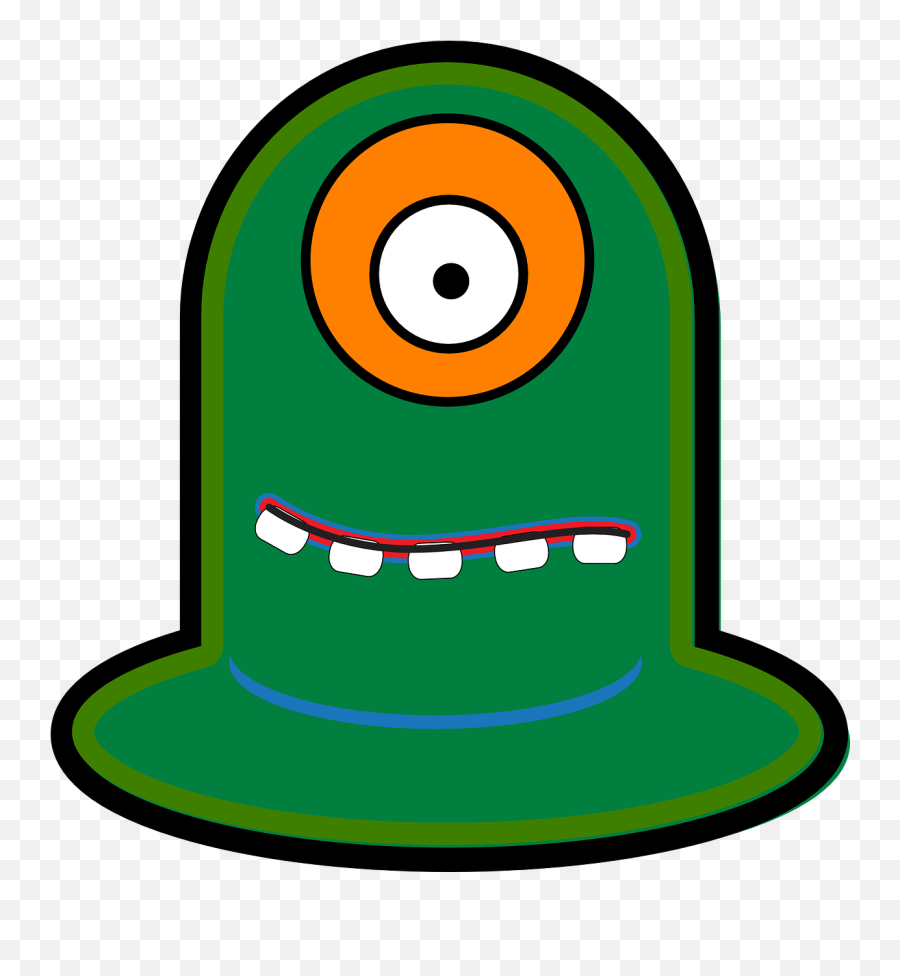 Cyclops Alien Monster Weird Funny Emoji,Creepy Emoticon
