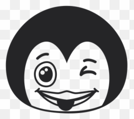 Penguin wink head muzzle stroke - Transparent PNG u0026 SVG Clip Art Emoji