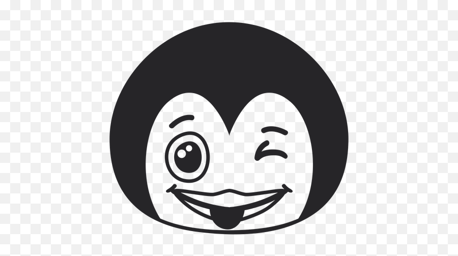 Penguin Wink Head Muzzle Stroke - Transparent Png U0026 Svg Clip Art Emoji,Lobster Emoticon