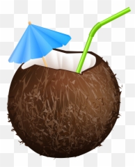 Transparent Background Coconut Drink - Png Emoji