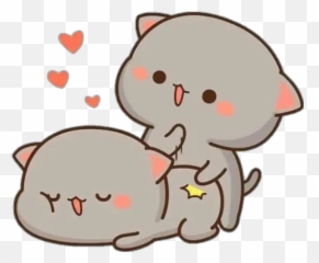 Kittens Jacayl Calaamadaha Dhejiska Ah Ee Loogu Talagalay - Mochi Mochi Peach Cat Emoji,Emoji De Enamorado