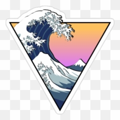Waves Sunset Sunrise Sticker - Aesthetic The Great Emoji