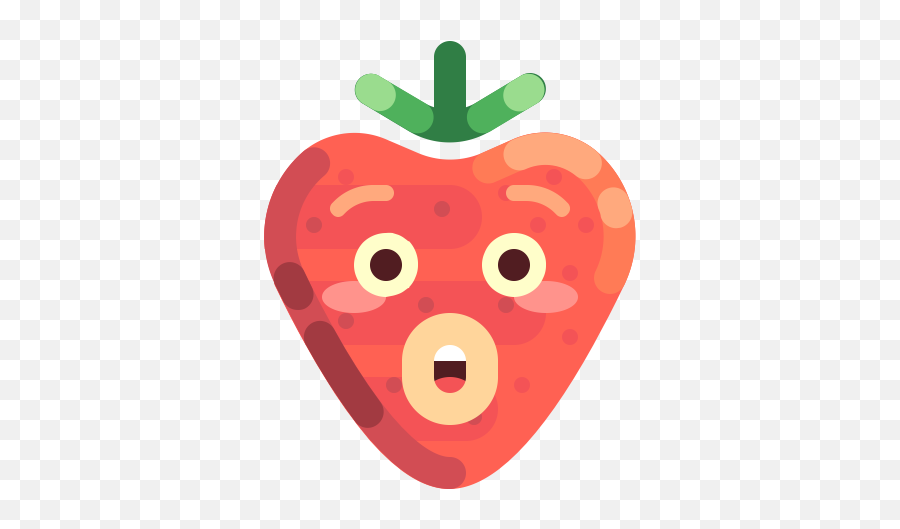 Astonished Emoji Strawberry - Dizzy Strawberry,Astonished Emoji