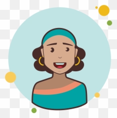 Brown Curly Hair Lady With Earrings - Short Curly Hair Cartoon Emoji,Curly Hair Emoji