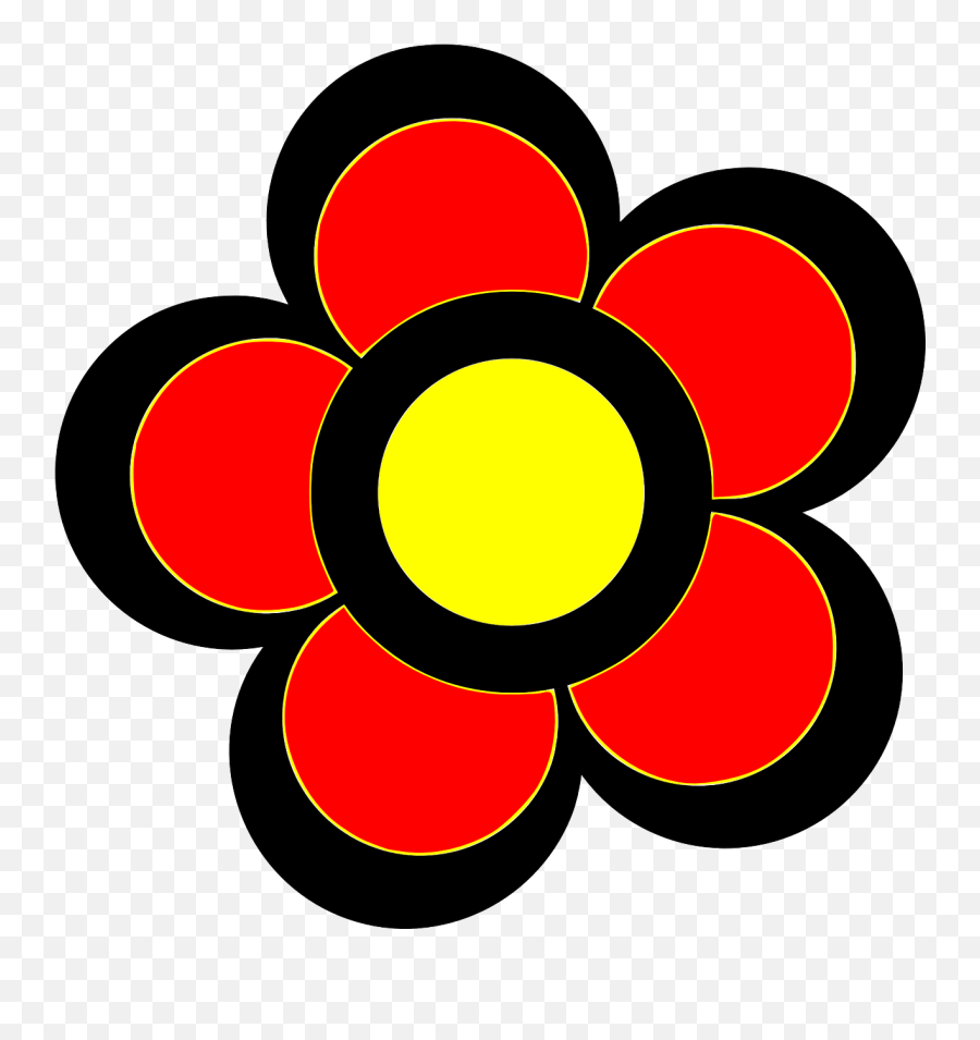 Red Yellow Flower Pretty Beauty - Flower Colored Clip Art Emoji,Fire Hydrant Emoji