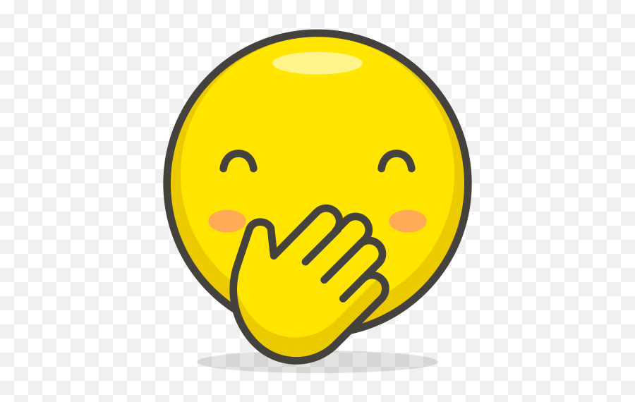 Blush Emoji Icon Of Colored Outline Style - Emoji Blush,Blush Emoticon