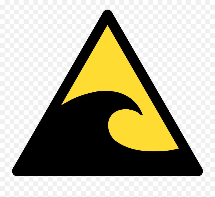 Free Stock Photo - Warning Tsunami Emoji,High Voltage Emoji
