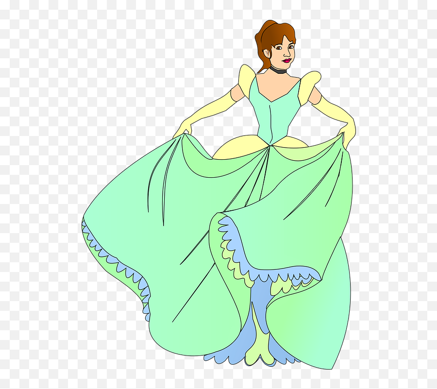 Princess Fairy Tail Dress - Princesas Com Vestido Verde Emoji,Fairy Tail Emoji