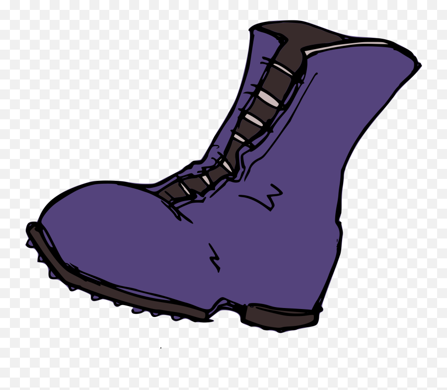 Purple Jackboot Vector Clipart Image - Transparent Boot Clipart Emoji,Girl Magnifying Glass World Emoji