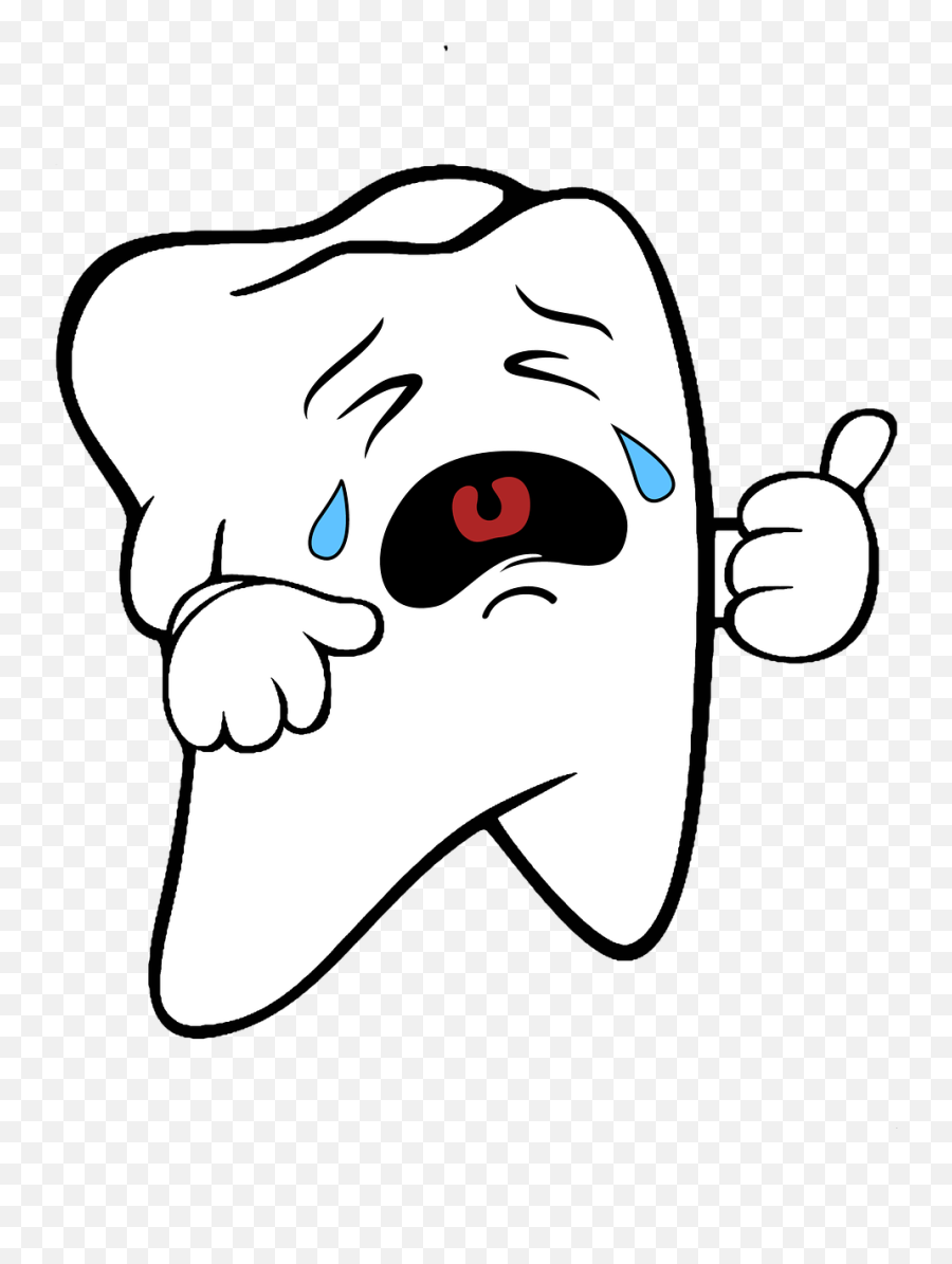 Crying Tooth Clipart Sticker Free Pictures - Crying Teeth Emoji,Crying Emoji