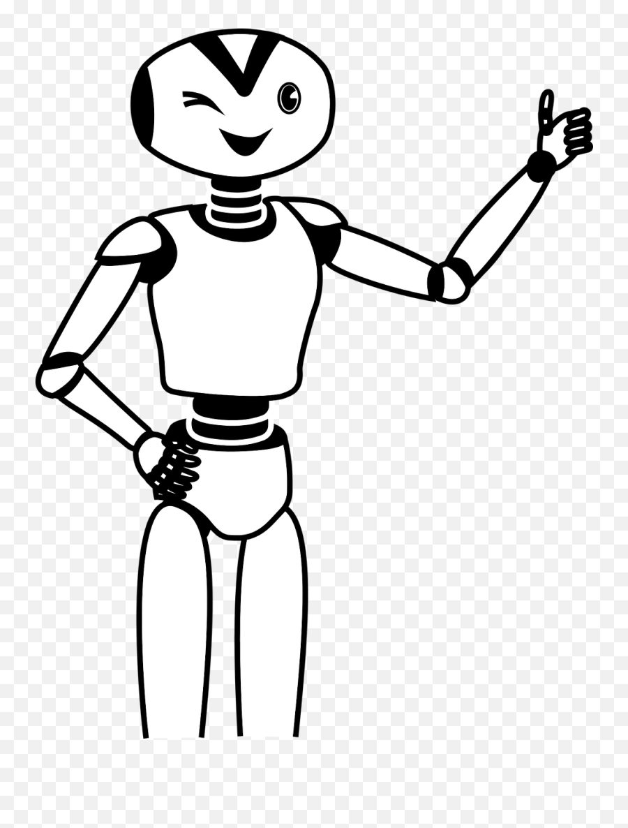 Anthropomorphic Cartoon Happy Machine Non - Robot Thumbs Up Transparent Emoji,Celebration Emoji