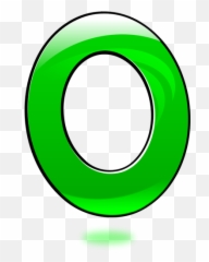 Vector Image Of Glossy Number Zero - Green Emoji