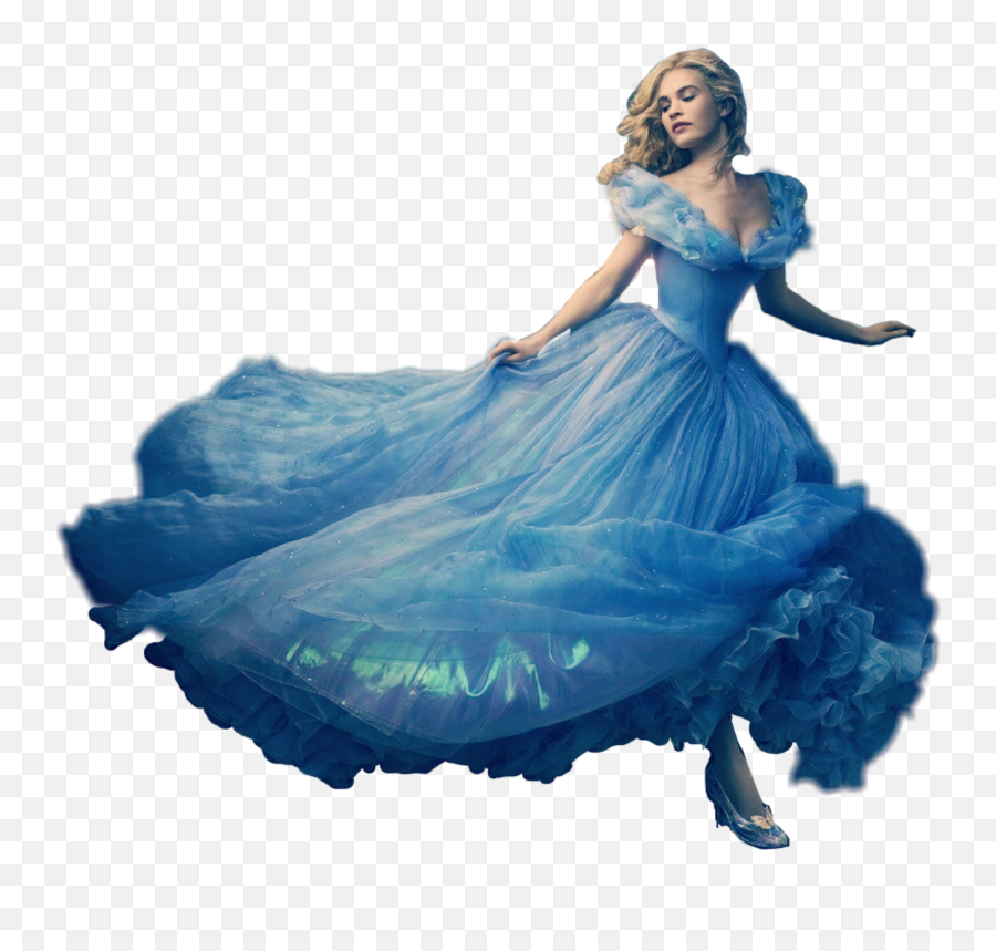 Lady Dancing Dress Blue Cinderella - Cinderella Png Emoji,Dancing Lady Emoji Costume