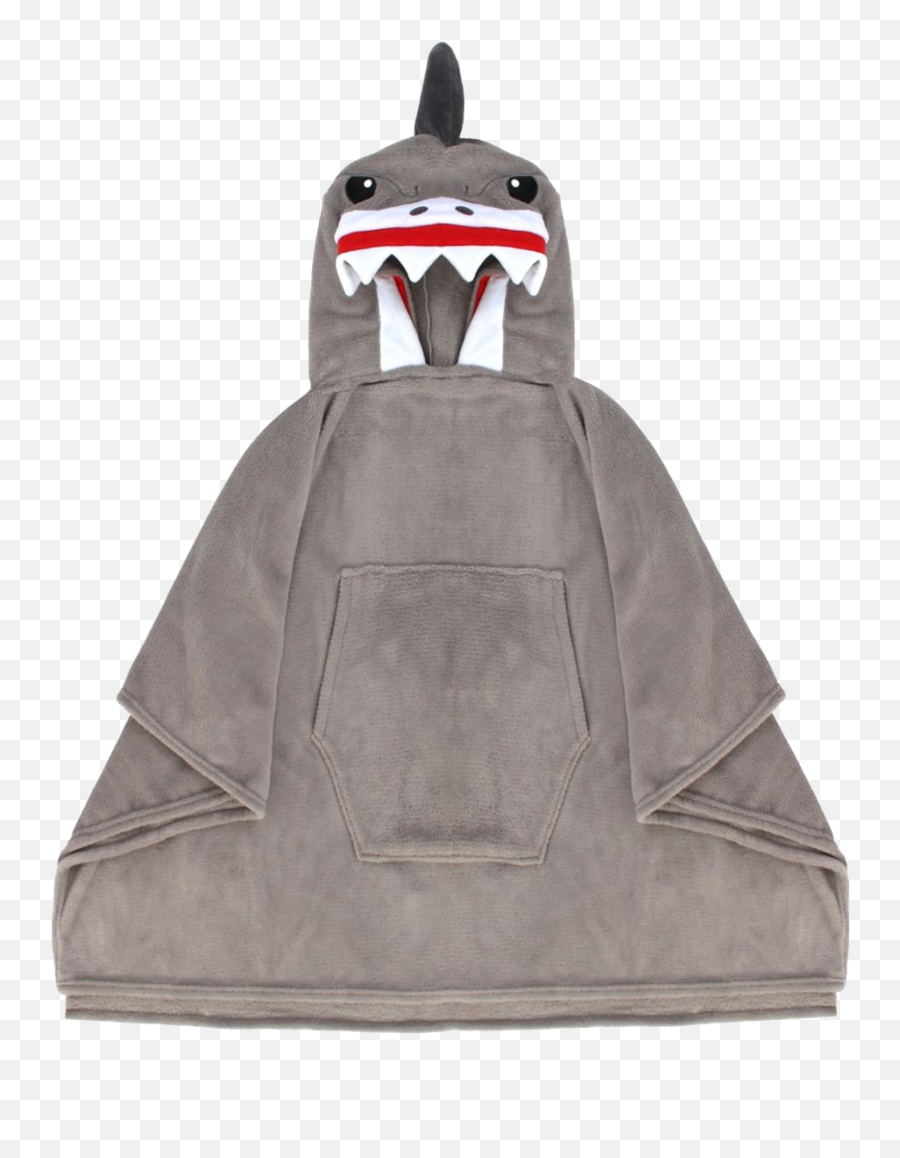 Capelli Ny Scary Shark Hooded Poncho 2 In 1 Lounge Throw - Great White Shark Emoji,Shark Emoji