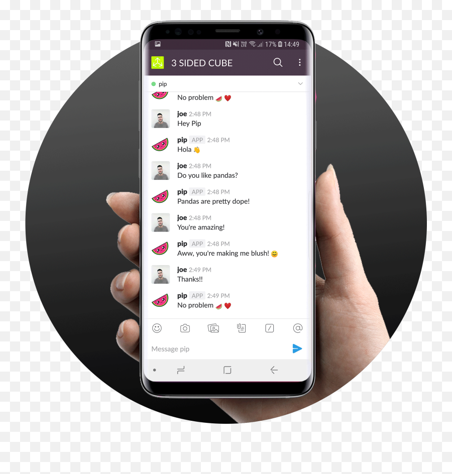 Pip The Watermelon Chatbot For Slack 3 Sided Cube - Iphone Emoji,Watermelon Emoji