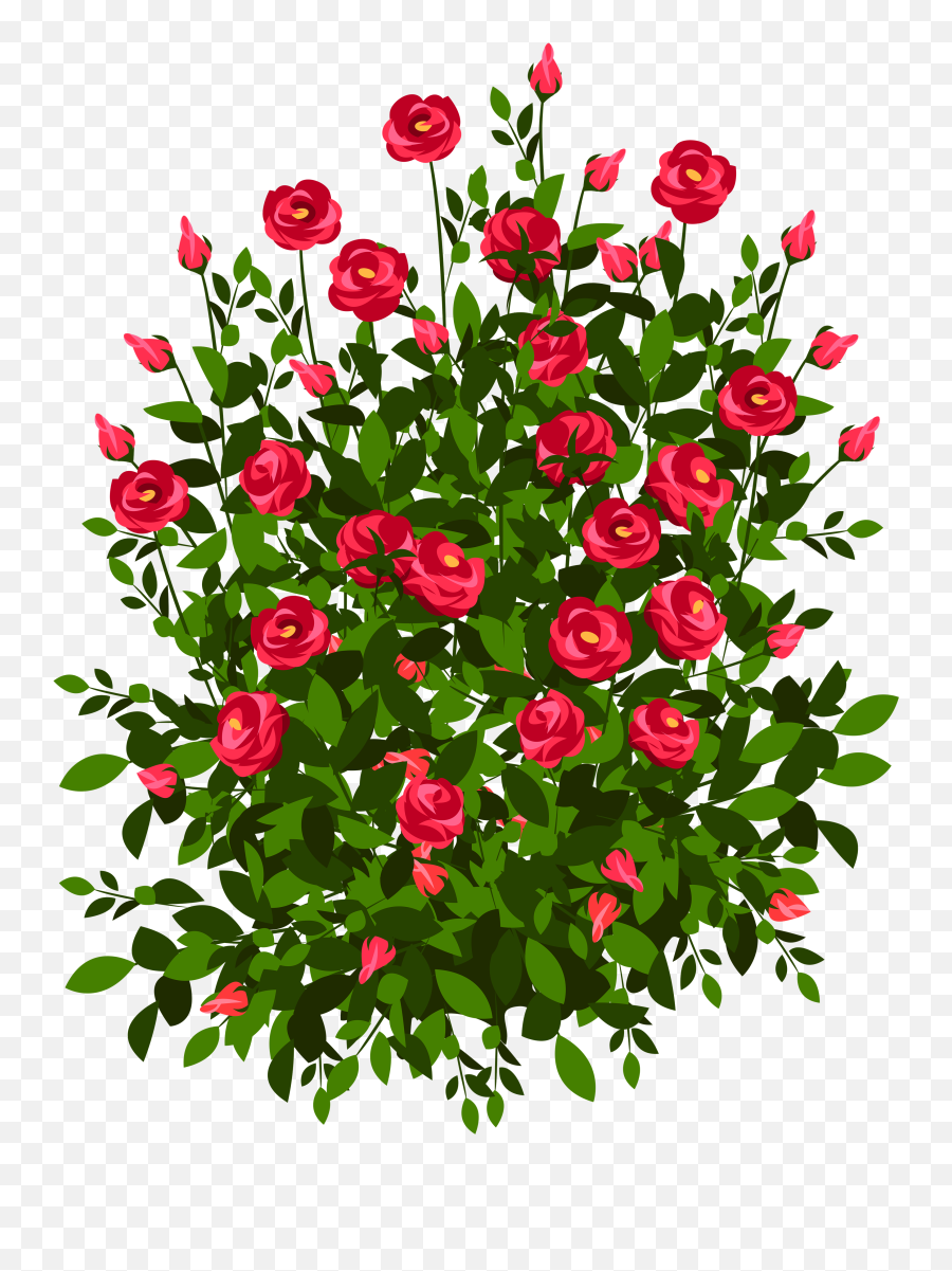 Rose Shrub Clipart - Draw A Bush Of Flowers Emoji,Shrub Emoji