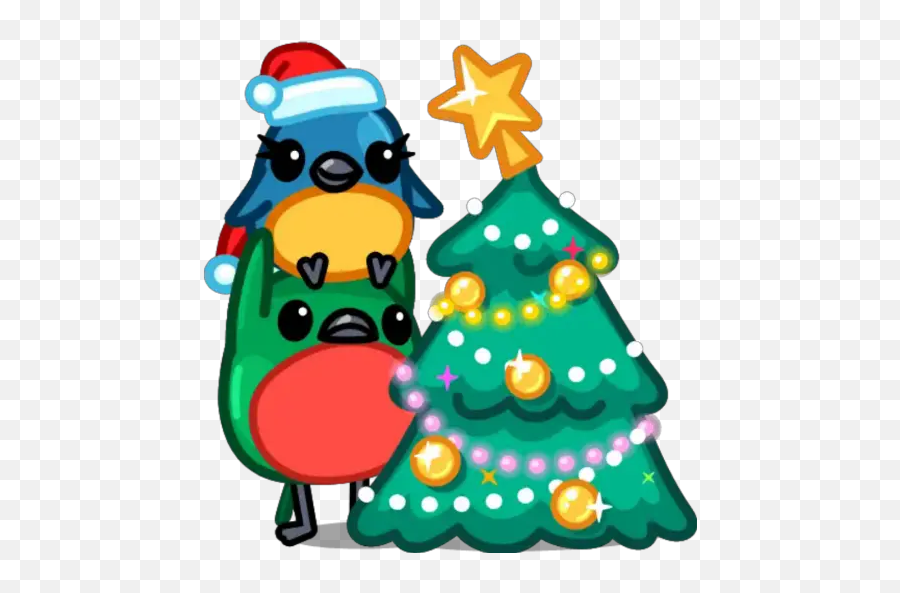 Christmas Bird Stickers For Whatsapp - Cartoon Emoji,Christmas Emoji Android