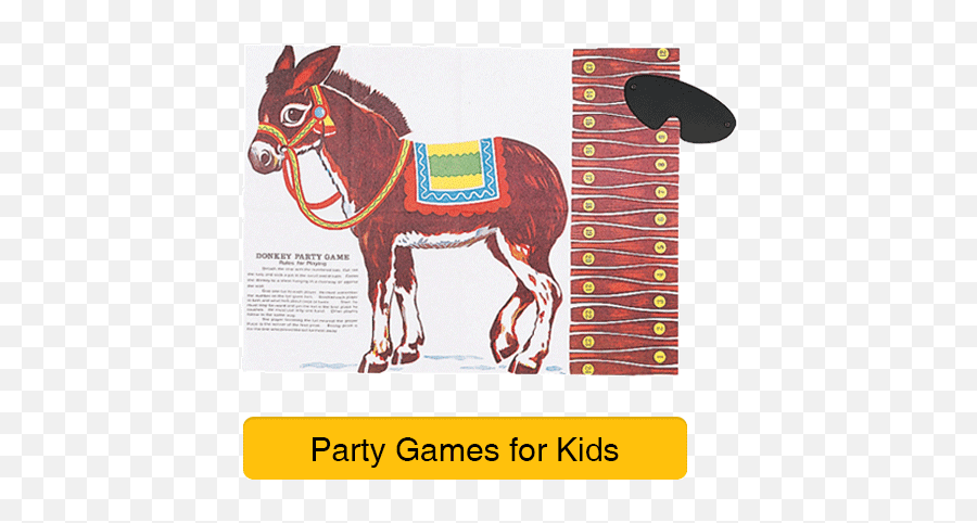 Amscan U2014 Edu0027s Party Pieces - Donkey Party Game Emoji,Horse Trophy Flag Emoji
