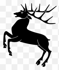 Deer Clipart - Heraldic Emoji