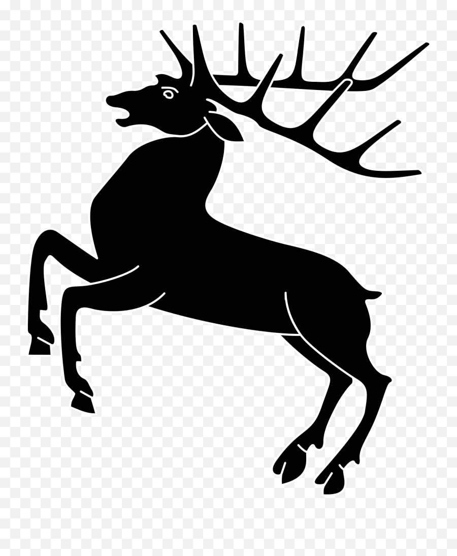 Deer Clipart - Heraldic Deer Emoji,Deer Emoji
