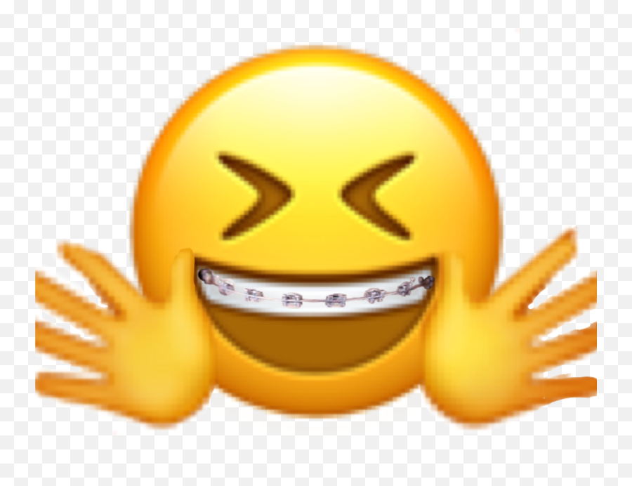 Texts Emoji Sticker - Laughing Emoji Png,Braces Emoji