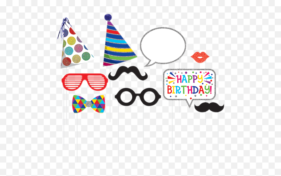 General Birthday Photo Props - Birthday Emoji,Birthday Hat Emoji