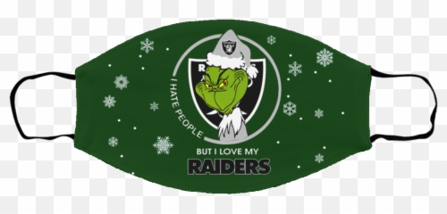 My Oakland Raiders Grinch Face Mask - Mask Emoji,Oakland Raiders Emoji