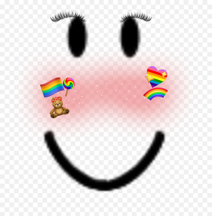 Pride Roblox Robloxedits Robloxface Sticker By Belle V - Happy Emoji,:v Face Emoji