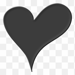 Free Grey Heart Png Download Clip - Clipart Black And White Emoji