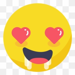Heart Face Emoji Transparent Png - Emojis In Love