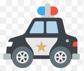 Police Car Emoji Vector Icon - Png Cartoon