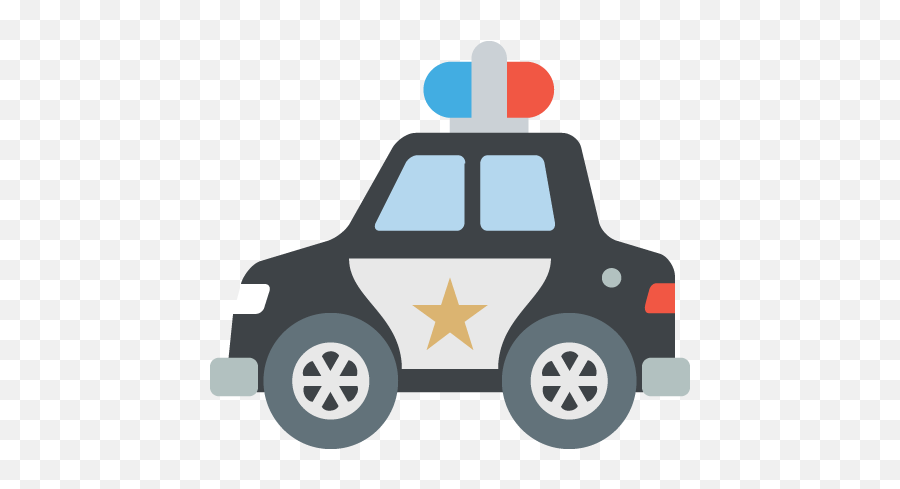 Police Car Emoji Vector Icon - Police Car Png Cartoon,Car Emoji