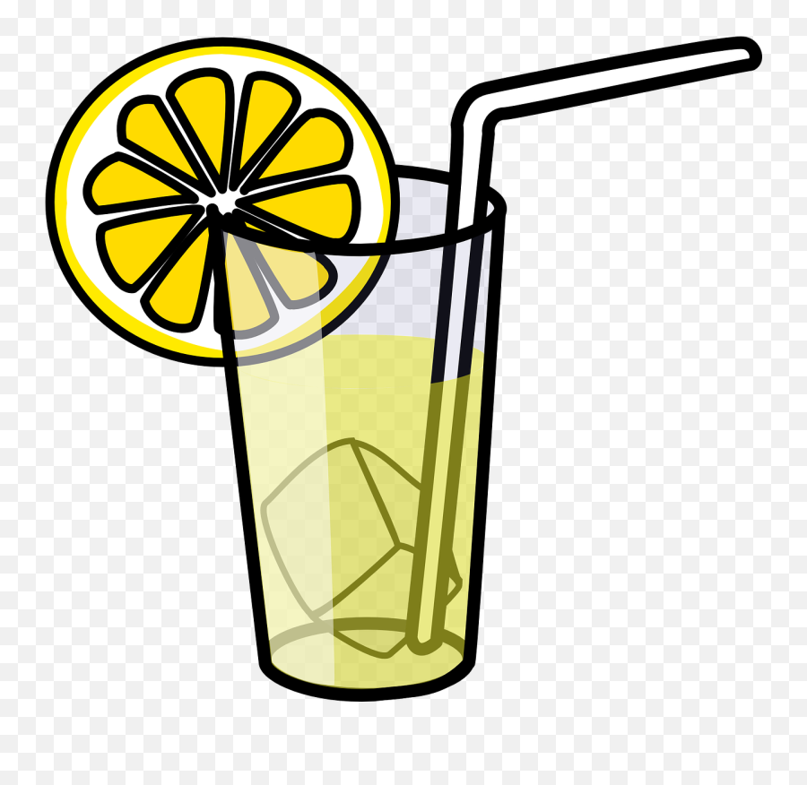 Juice Glass Lemonade Straw Iced - Lemonade Clipart Emoji,Glass Of Milk Emoji
